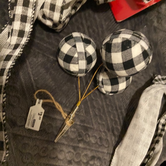 Black & White Checkered Christmas Tree Ornaments - Picture 6 of 6